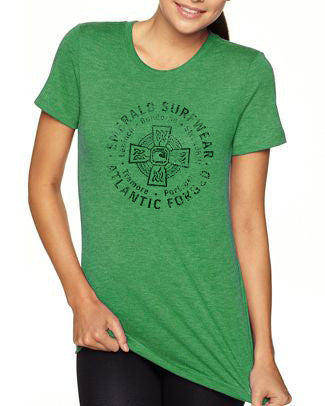 Emerald Surfwear Womens Atlantic Forged T-Shirt (Green)