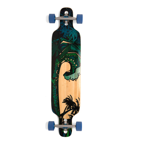 Bamboo Green Giant Drop Through Longboard-Bottom