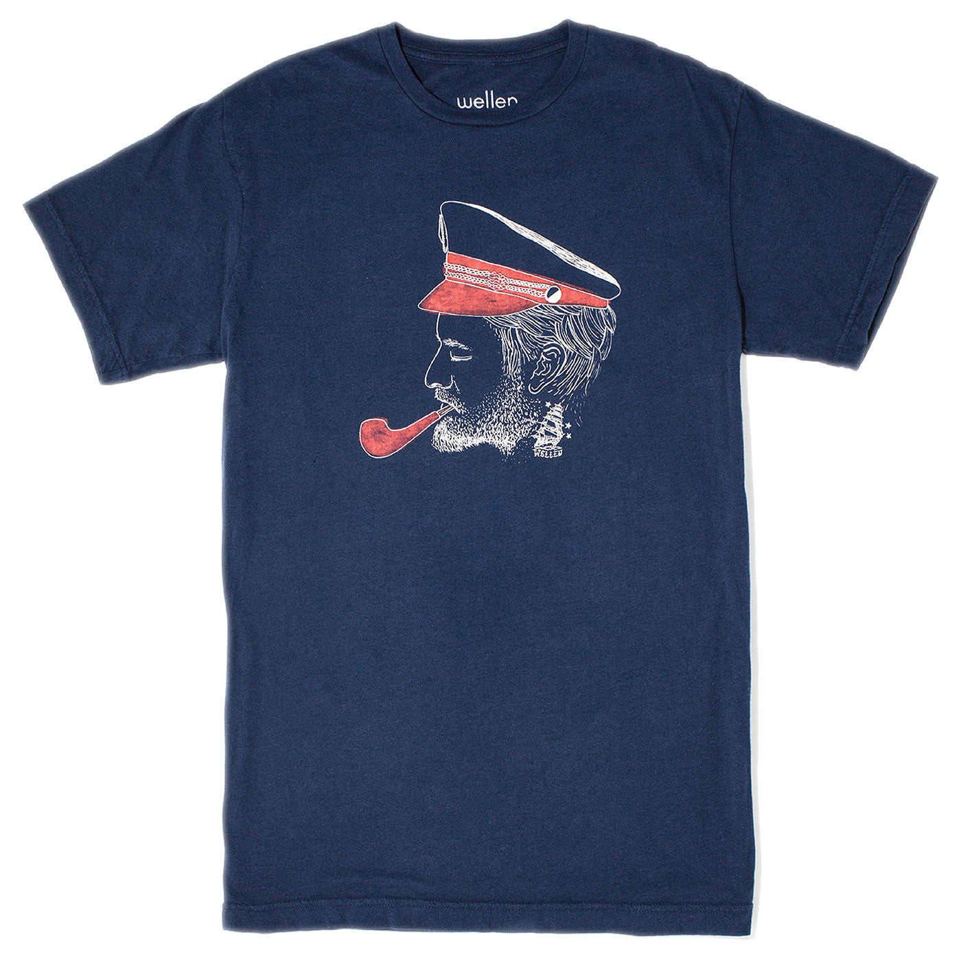 Wellen Surf Captain T-Shirt (Blue)