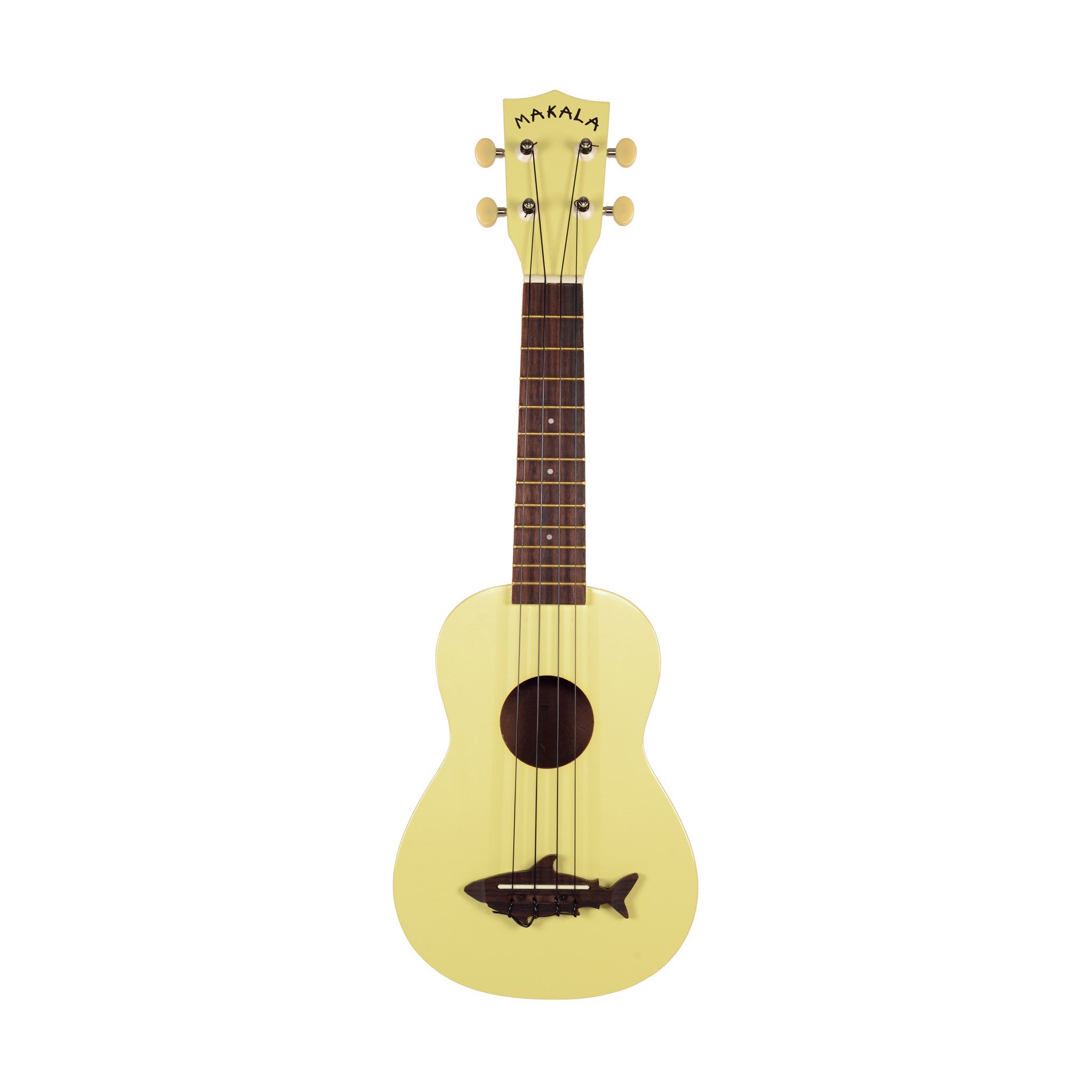 Kala Makala Shark Soprano Ukulele - Surf Green With Fun Shark Bridge & Aquila Strings