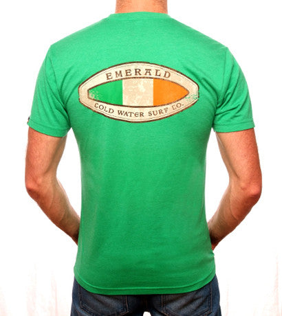 Emerald Surfwear Surfboard Flag T-Shirt (Green)