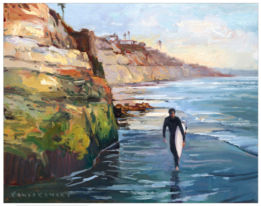 Wade Koniakowsky Art Print "Solana Beach Surfer"