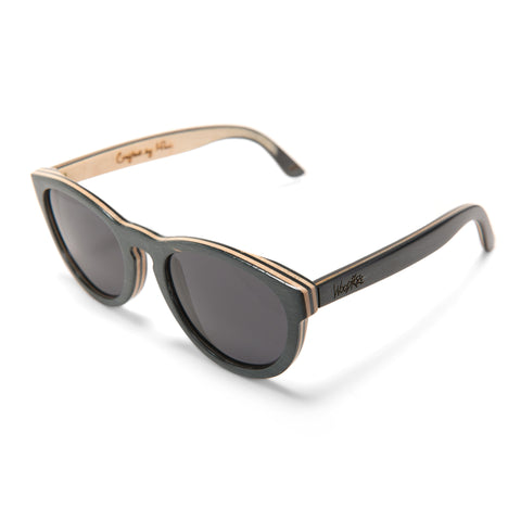 Woodroze Ostrich Canadian Maple Polarized Sunglasses (Slate/Natural) 