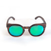Woodroze PoleKat Ebony Wood Polarized Sunglasses (Polar Mirror Lens) Front